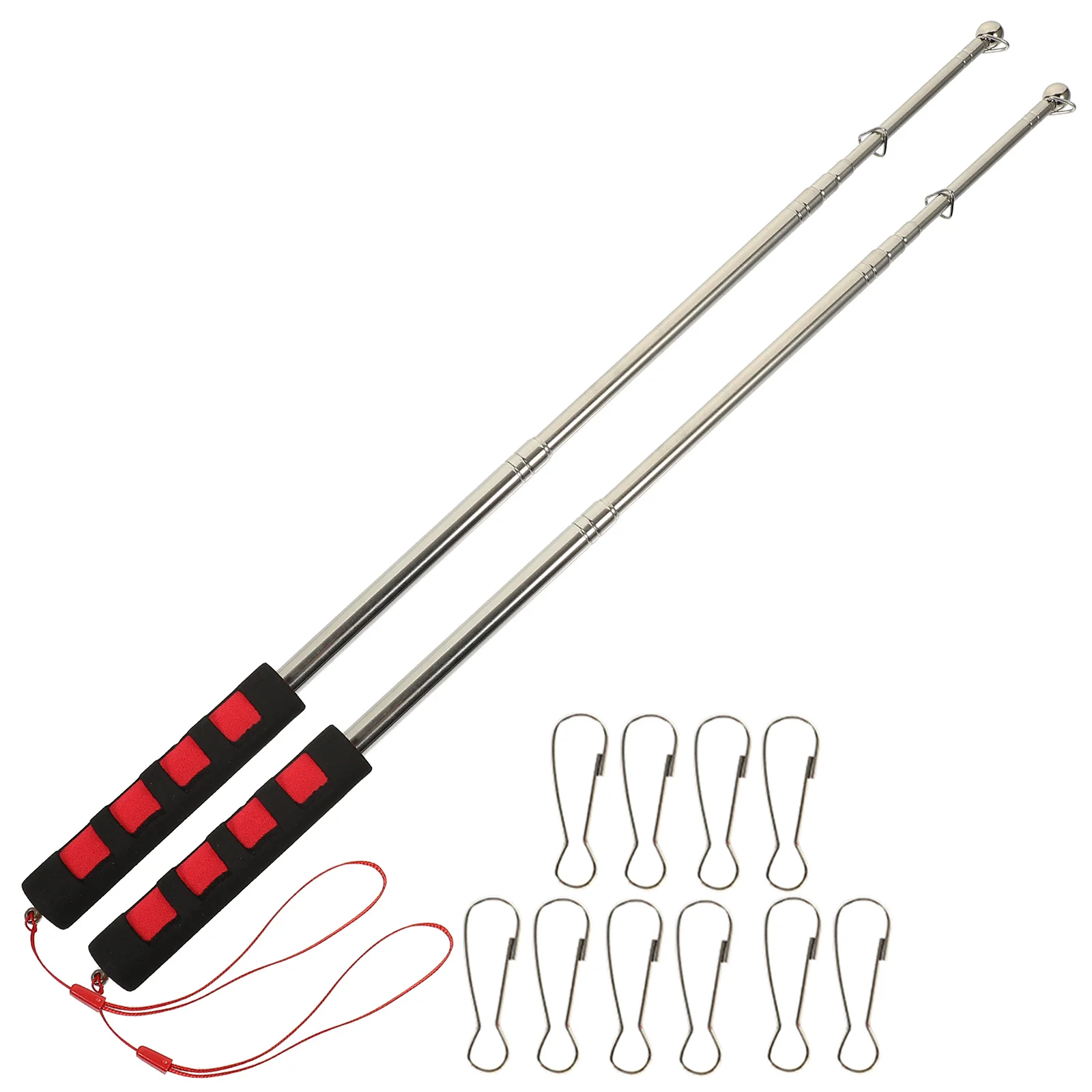 1 Set of Handheld Presenters Stainless Steel Rods Teaching Pointers for Camping Travel
1 Set of Handheld Presenters Stainless Steel Rods Teaching Pointers for Camping Travel