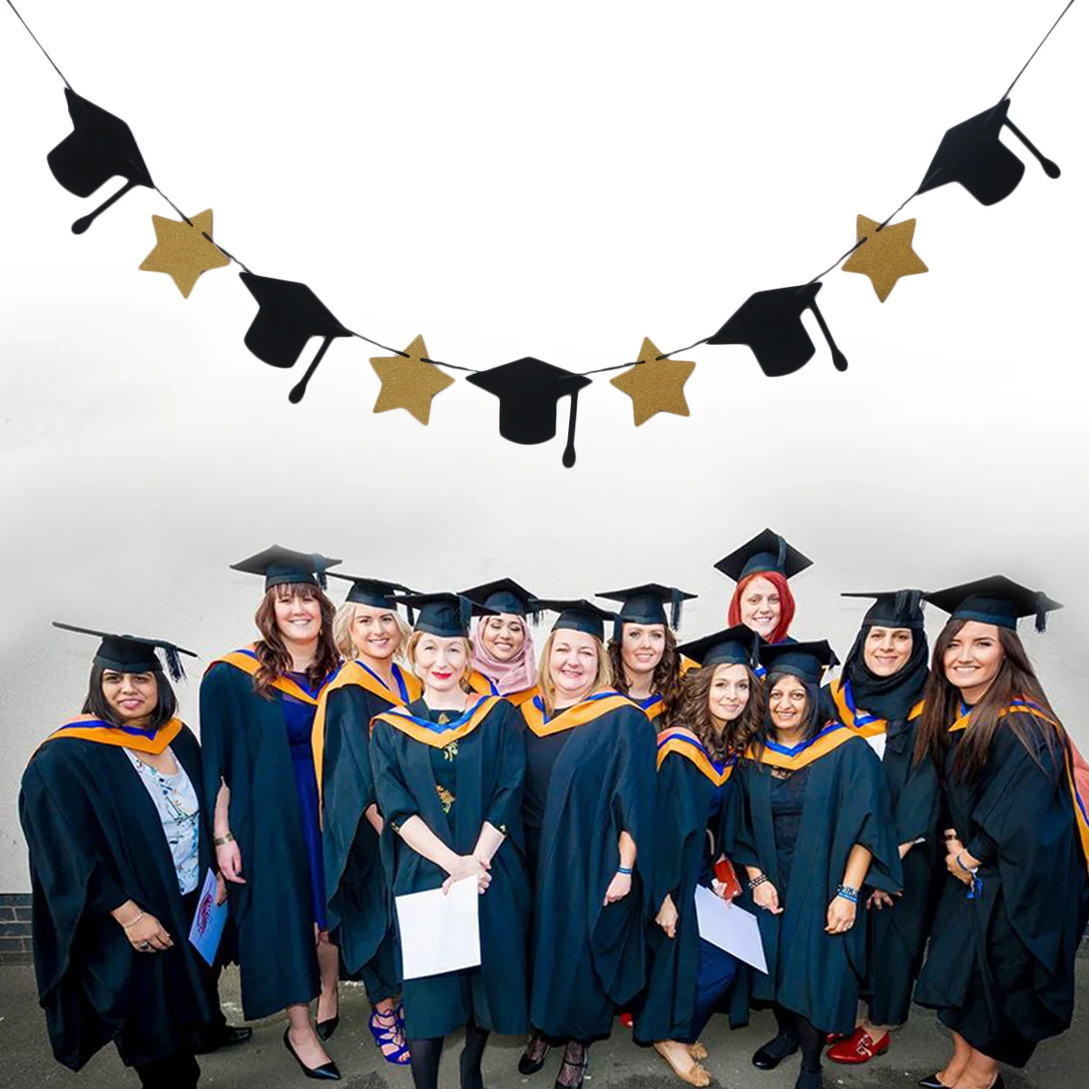 Graduation Party Banner Bachelor Pentagram Black and Bunting Graduation Party Photo Prop Wedding Birthday Party Flag 
Graduation Party Banner Bachelor Pentagram Black and Bunting Graduation Party Photo Prop Wedding Birthday Party Flag