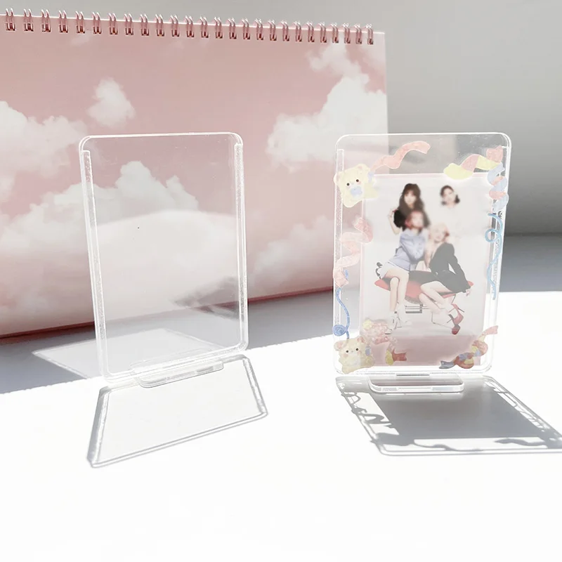 Transparent Photocard Display Stand Acrylic Photo Frame Photo Holder Brick Card Sleeve Photo Protection With Base Stand Up DIY
Transparent Photocard Display Stand Acrylic Photo Frame Photo Holder Brick Card Sleeve Photo Protection With Base Stand Up DIY