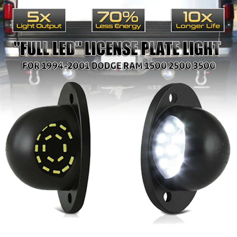 1Pair License Plate Light Lens Lamp 12V 18Pcs SMD"FULL LED" For 1994-2001 Dodge RAM 1500 2500 3500 Car Accessories
1Pair License Plate Light Lens Lamp 12V 18Pcs SMD"FULL LED" For 1994-2001 Dodge RAM 1500 2500 3500 Car Accessories