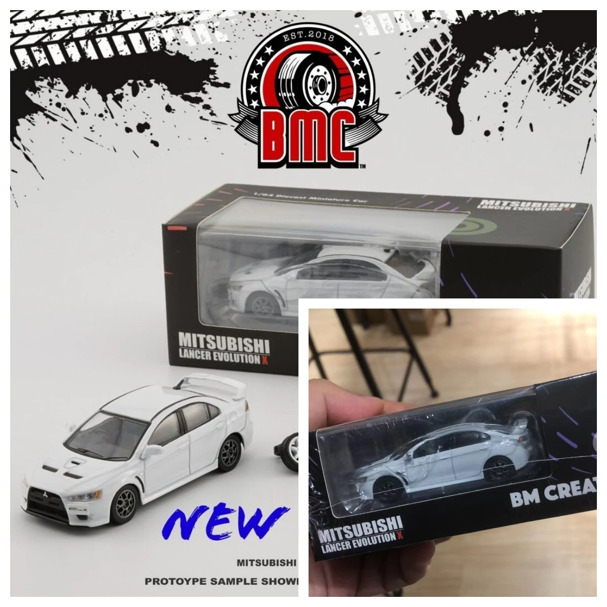 

1:64 Lancer EVO X (10) -- White -- BM Creations DieCast Model Car Collection Limited Edition Hobby Toys