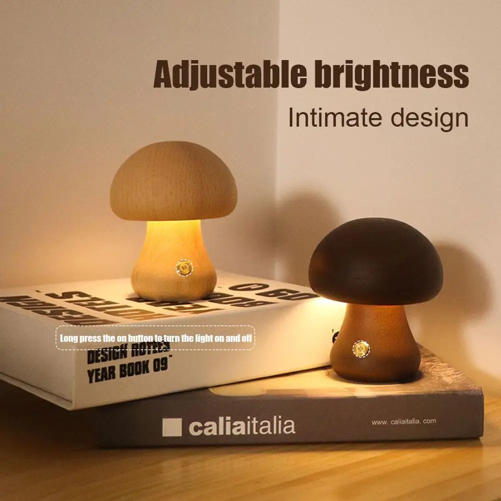 Wooden Cute Mushroom Bedside Table Lamp LED Night Light With Switch For Bedroom Childrens Room Sleeping Night Lamps
Wooden Cute Mushroom Bedside Table Lamp LED Night Light With Switch For Bedroom Childrens Room Sleeping Night Lamps