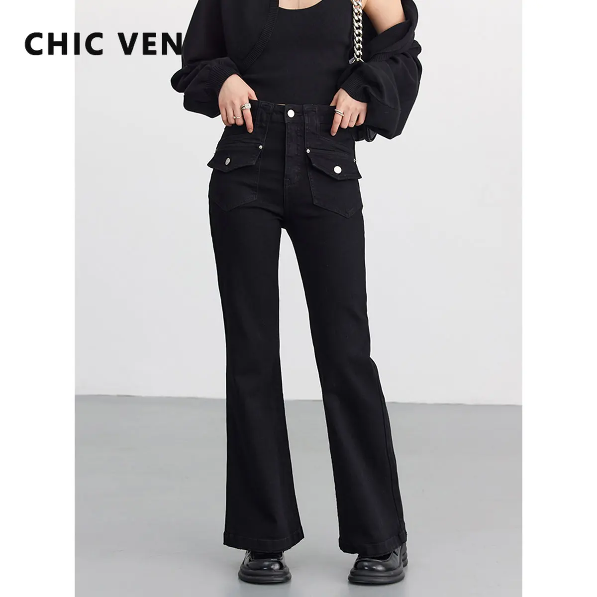 CHIC VEN Women's Jeans Retro High Waisted Streetwear Casual Flare Pants Womans Denim Trousers Ladies Clothing Spring Summer 2023
CHIC VEN Women's Jeans Retro High Waisted Streetwear Casual Flare Pants Womans Denim Trousers Ladies Clothing Spring Summer 2023