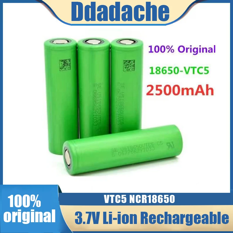 3.7V Volt Rechargeable US18650 VTC5 2500mAh VTC5 18650 Battery Replacement 3.7V 2500mAh 18650 Batteries 
3.7V Volt Rechargeable US18650 VTC5 2500mAh VTC5 18650 Battery Replacement 3.7V 2500mAh 18650 Batteries