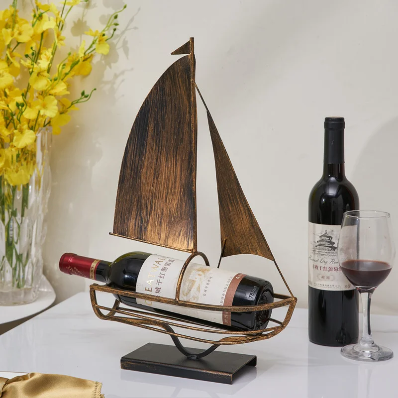 Retro Creative Wine Iron Storage Shelves Wine Cabinet Restaurant Sailboat Home Decoration Personality Simple Couple Gift
Retro Creative Wine Iron Storage Shelves Wine Cabinet Restaurant Sailboat Home Decoration Personality Simple Couple Gift