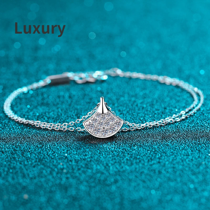 Luxury925Sterling Silver Excellent Cut 0.57Carat Real Moissanite Sector Skirt Bracelets For Women Sparkling Wedding Fine Jewelry
Luxury925Sterling Silver Excellent Cut 0.57Carat Real Moissanite Sector Skirt Bracelets For Women Sparkling Wedding Fine Jewelry