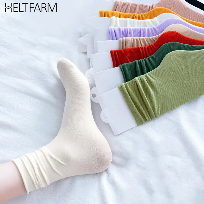 Women Long Socks Fashion Sunmmer Bright Colors Ice Silk Stockings Korean Preppy Style Pile Socks For Girls
Women Long Socks Fashion Sunmmer Bright Colors Ice Silk Stockings Korean Preppy Style Pile Socks For Girls