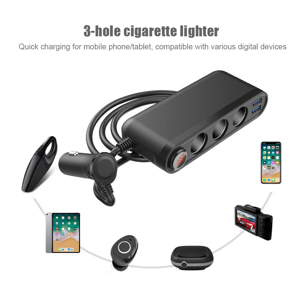 Universal Car Cigarette Lighter Adapter Splitter 120W QC3.0 USB Fast Charger 4Port Socket with Voltmeter Auto Car Accessories
Universal Car Cigarette Lighter Adapter Splitter 120W QC3.0 USB Fast Charger 4Port Socket with Voltmeter Auto Car Accessories