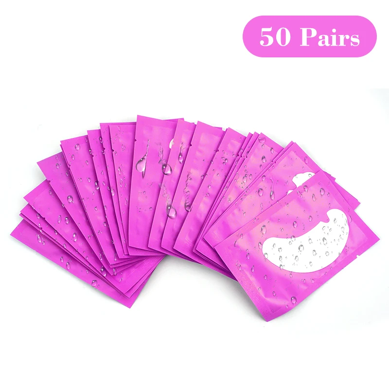 

50Pairs Hydrating Eye Patches Hydrating Eyepads For Eyelash Extension Supplies Lint Free Pads Eyelashes Under Eye Gel Pads Tape