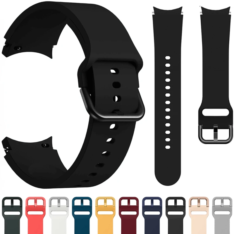 Silicone strap For Samsung Galaxy watch 4 5 5 Pro 40mm 44mm 45mm Original convex interface wristband For Watch 4 Classic 42/46mm 
Silicone strap For Samsung Galaxy watch 4 5 5 Pro 40mm 44mm 45mm Original convex interface wristband For Watch 4 Classic 42/46mm
