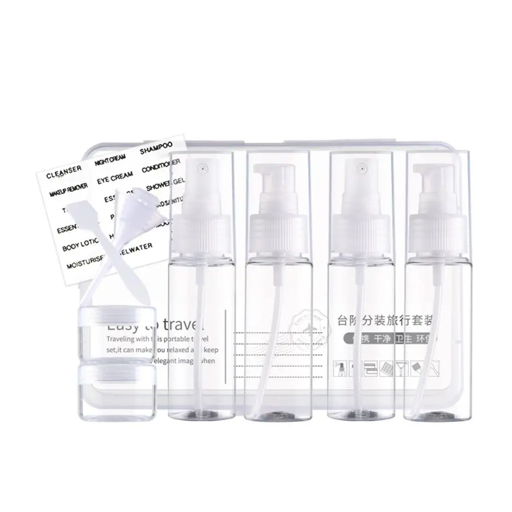 10 Pcs/set Empty Travel Lotion Spray Bottle Makeup Cosmetic Toiletries Leak Proof Container
10 Pcs/set Empty Travel Lotion Spray Bottle Makeup Cosmetic Toiletries Leak Proof Container