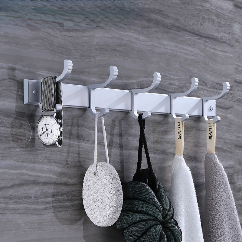 Wall-mounted Space Aluminum Robe Hook Kitchen Door Coat Hanger Bathroom Towel Rack Bathroom Accessories Self Adhesive Hook
Wall-mounted Space Aluminum Robe Hook Kitchen Door Coat Hanger Bathroom Towel Rack Bathroom Accessories Self Adhesive Hook