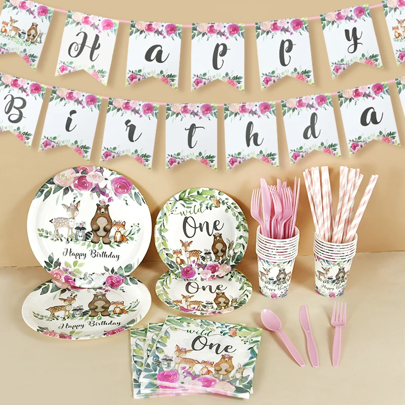 Jungle Animal Wild One Banner Disposable Tableware Plates Cups Kids 1st Birthday Party Anniversary Bbay Shower Decor Supplies
Jungle Animal Wild One Banner Disposable Tableware Plates Cups Kids 1st Birthday Party Anniversary Bbay Shower Decor Supplies