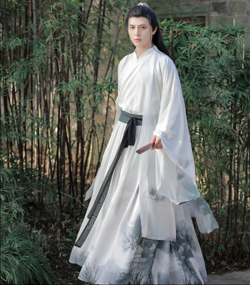 Hanfu Men Ancient Chinese Vintage Hanfu Sets Male Halloween Cosplay Costume Summer Gradient White Hanfu For Men Plus Size 2XL
Hanfu Men Ancient Chinese Vintage Hanfu Sets Male Halloween Cosplay Costume Summer Gradient White Hanfu For Men Plus Size 2XL