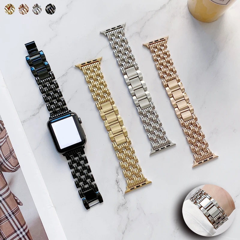 Girl Stainless steel for apple watch strap gold 38mm 40mm 42mm 44mm for iWatch 7 se 6 5 4 3 2 Metal luxury Bracelet band 41 45mm
Girl Stainless steel for apple watch strap gold 38mm 40mm 42mm 44mm for iWatch 7 se 6 5 4 3 2 Metal luxury Bracelet band 41 45mm