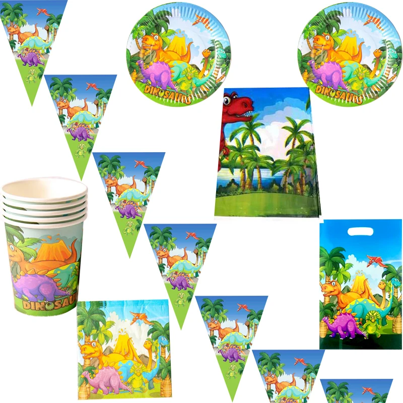 Happy Birthday Party Dinosaur Theme Napkins Hanging Banner Cups Plates Tablecloth Decorate Kids Favors Gifts Bags 61pcs/lot
Happy Birthday Party Dinosaur Theme Napkins Hanging Banner Cups Plates Tablecloth Decorate Kids Favors Gifts Bags 61pcs/lot