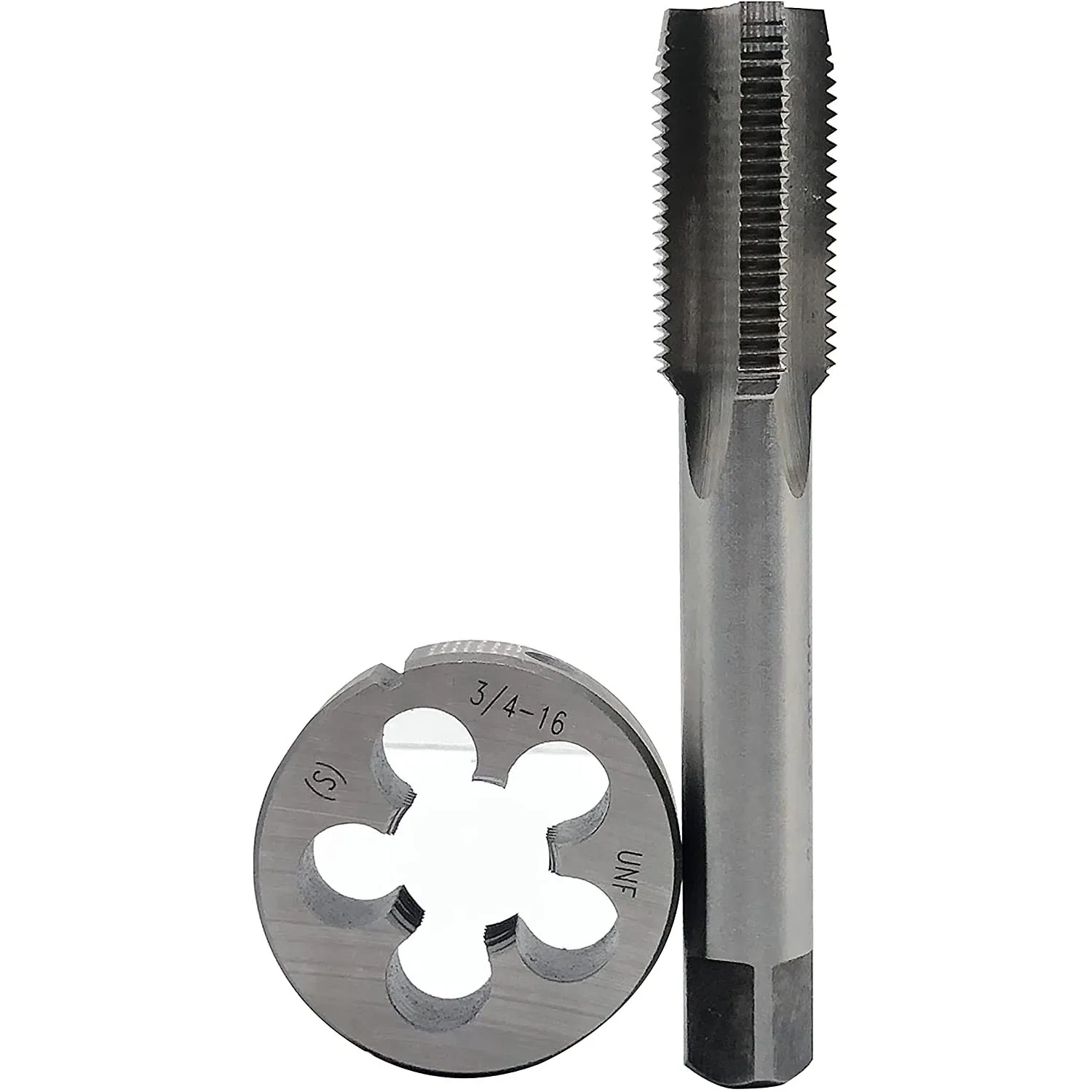 3/4-16 UNF Tap and Die Set, Machine Thread Tap and Round Thread Die Right Hand Tools
3/4-16 UNF Tap and Die Set, Machine Thread Tap and Round Thread Die Right Hand Tools