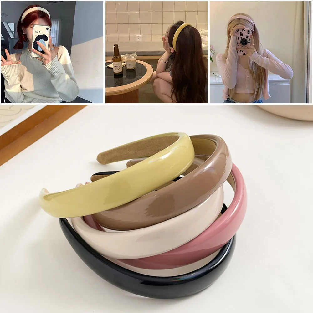 New Patent Leather Headband Thicken Sponge Hairband wide Bezel Hair Hoop Headwear women girls Hair Bands Hair accessories
New Patent Leather Headband Thicken Sponge Hairband wide Bezel Hair Hoop Headwear women girls Hair Bands Hair accessories