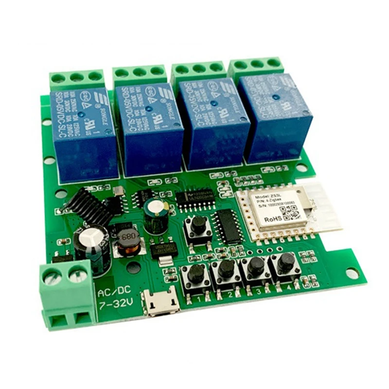 2 шт., релейный модуль Zigbee Tuya Smart, 4 канала, 5 в пост. Тока, 7-32 В, Rf433mhz
2 шт., релейный модуль Zigbee Tuya Smart, 4 канала, 5 в пост. Тока, 7-32 В, Rf433mhz
