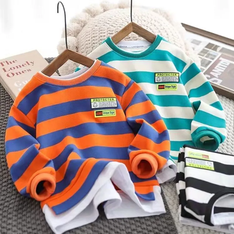 New Spring Autumn Children Sweatshirts Strpe Color Long Sleeve Boys Hoodies Korean Style Unisex Kids Casual Pullovers Tops
New Spring Autumn Children Sweatshirts Strpe Color Long Sleeve Boys Hoodies Korean Style Unisex Kids Casual Pullovers Tops