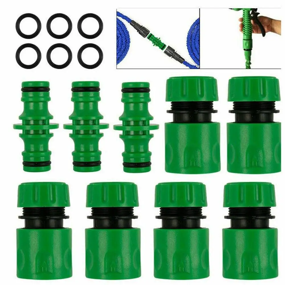 Garden Water Hose Plastic Quick Connectors 1/2'' Tubing Coupling Adapter Joint Extender Set For Irrigation Car Wash Fitting
Garden Water Hose Plastic Quick Connectors 1/2'' Tubing Coupling Adapter Joint Extender Set For Irrigation Car Wash Fitting