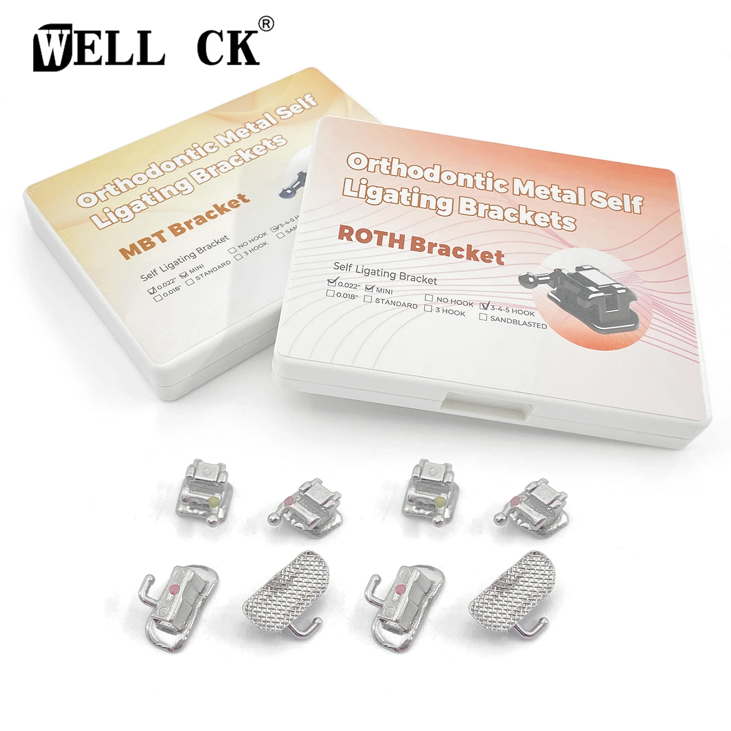 Dental Brackets Orthodontic Braces Passive Self Ligating MIM Monoblock With Buccal Tubes MBT/Roth 0.022 345 Hooks
Dental Brackets Orthodontic Braces Passive Self Ligating MIM Monoblock With Buccal Tubes MBT/Roth 0.022 345 Hooks