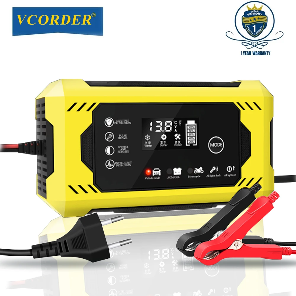12V 6A Car Smart Battery Charger Touch Screen Pulse Repair Fast Power Charging LCD Display Charger For Motorcycle SUV Truck AGM
12V 6A Car Smart Battery Charger Touch Screen Pulse Repair Fast Power Charging LCD Display Charger For Motorcycle SUV Truck AGM