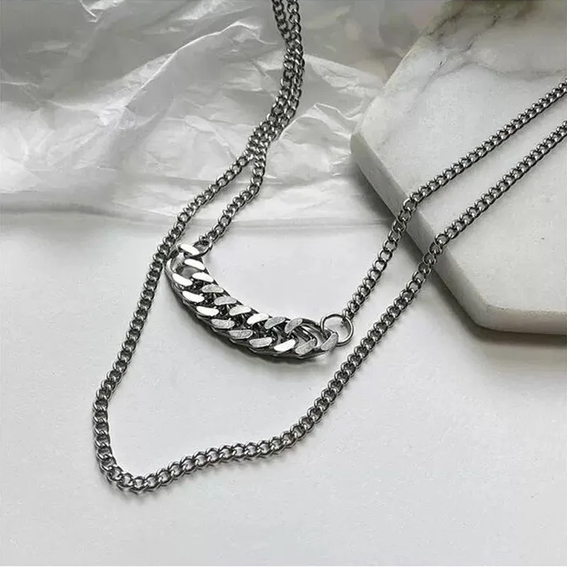 European and American Fashion New Double Layered Neutral Hip Hop Pendant Necklace Trend Personalized Cool Jewelry
European and American Fashion New Double Layered Neutral Hip Hop Pendant Necklace Trend Personalized Cool Jewelry