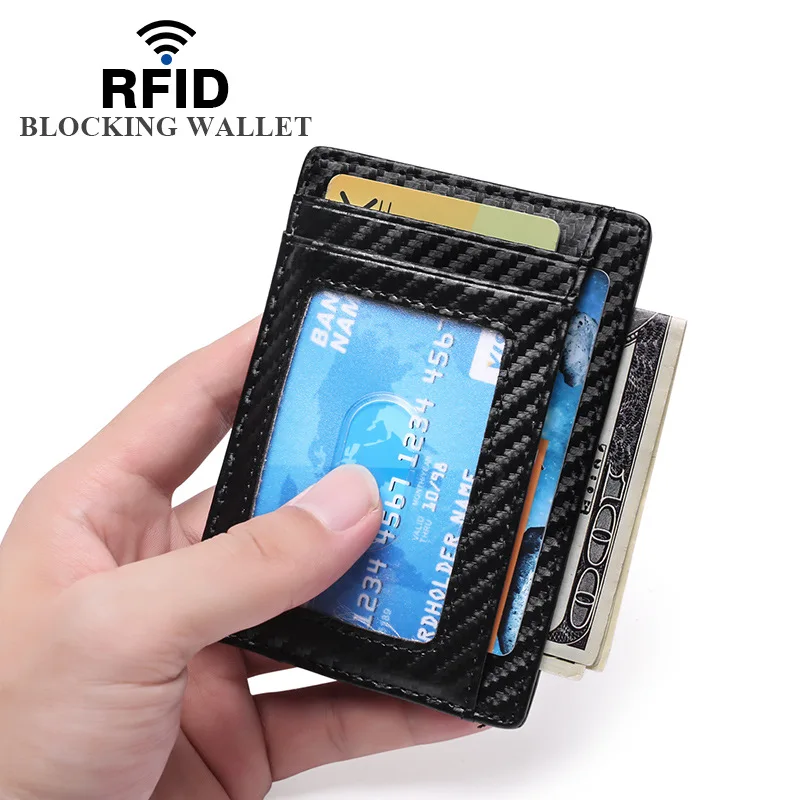 New Slim RFID Blocking Leather Wallets for Men Women Credit ID Card Badge Holder Purse Money Case Carbon Fiber Wallet Mini
New Slim RFID Blocking Leather Wallets for Men Women Credit ID Card Badge Holder Purse Money Case Carbon Fiber Wallet Mini