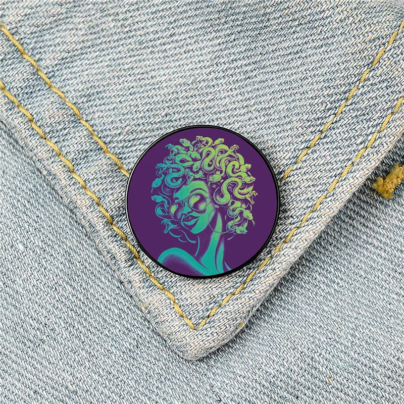 Funky Medusa pattern Printed Pin Custom Funny Brooches Shirt Lapel Bag Cute Badge Cartoon enamel pins for Lover Girl Friends
Funky Medusa pattern Printed Pin Custom Funny Brooches Shirt Lapel Bag Cute Badge Cartoon enamel pins for Lover Girl Friends