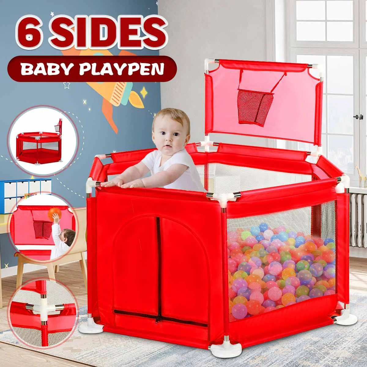 Children Playpen Pool with Basketball Stands For 0-3 Years Ball Pool For Baby Fence Playground Safety Barrier Kids Baby Tent
Children Playpen Pool with Basketball Stands For 0-3 Years Ball Pool For Baby Fence Playground Safety Barrier Kids Baby Tent