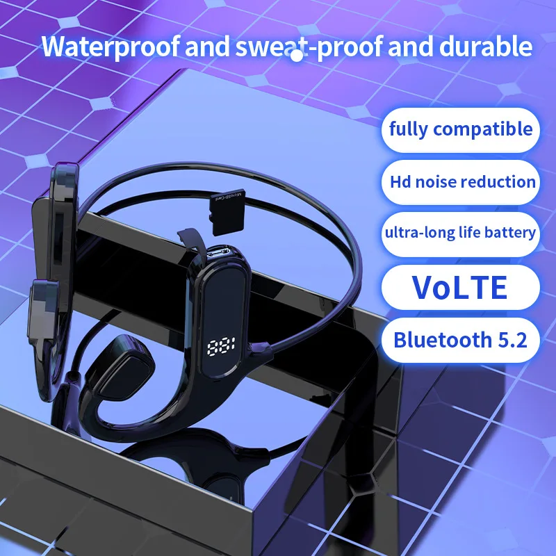 VG09 костной проводимости наушники Беспроводные цифровые Bluetooth наушники 3D бас на открытом воздухе водонепроницаемая Спортивная гарнитура 2022...
VG09 костной проводимости наушники Беспроводные цифровые Bluetooth наушники 3D бас на открытом воздухе водонепроницаемая Спортивная гарнитура 2022...