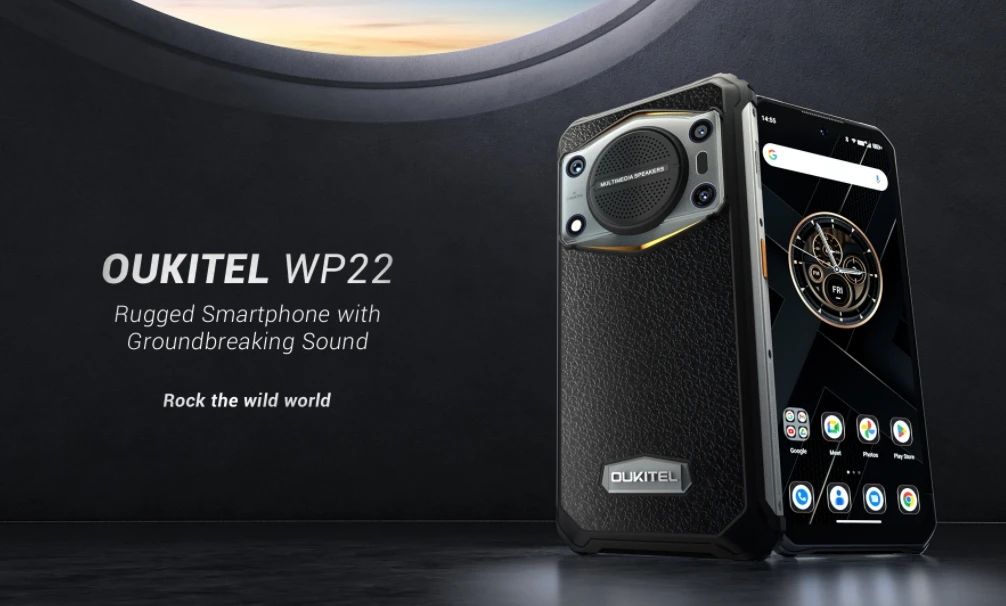 OUKITEL WP22 смартфон с 5 5-дюймовым дисплеем процессором MT6779 ОЗУ 8 ГБ ПЗУ 2025 120 мАч Android 13