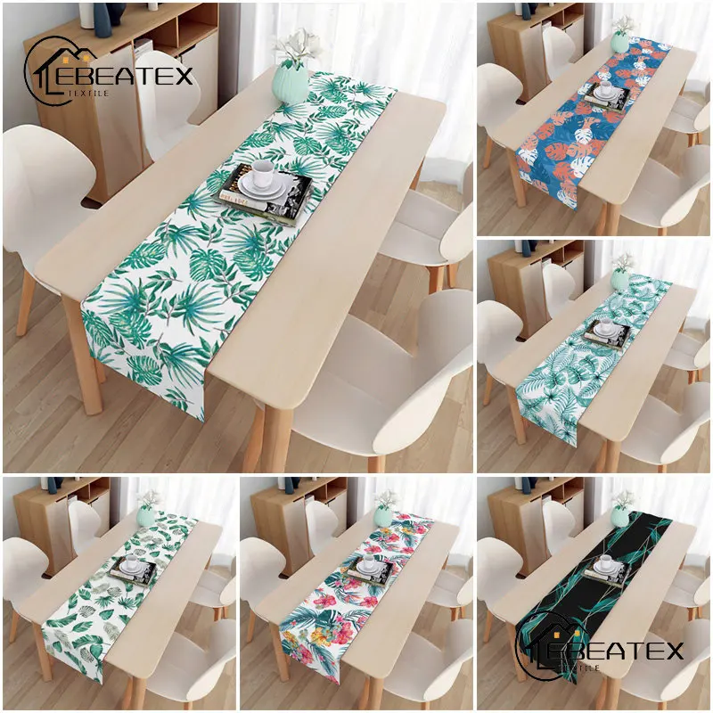 Plant Leaves Printed Table Runner Tropical Rainforest Flowers Green Leaves Pattern Wedding Decoration Table Runners Table Cloth
Plant Leaves Printed Table Runner Tropical Rainforest Flowers Green Leaves Pattern Wedding Decoration Table Runners Table Cloth