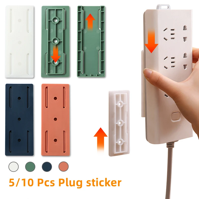 Wall-mounted Cable Fixer Socket Power Plug Holder Fixer Punch-free Sticker Self-adhesive Holder Plug Strip Traceless 5/10pcs
Wall-mounted Cable Fixer Socket Power Plug Holder Fixer Punch-free Sticker Self-adhesive Holder Plug Strip Traceless 5/10pcs
