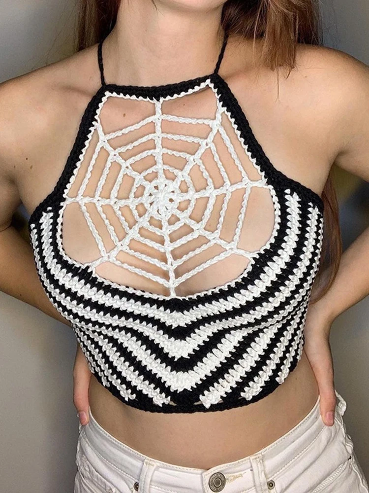 Sifreyr y2k Hollow Out Crop Tops Women Sexy Patchwork Backless Lace Up Knitted Tank Top Fashion Streetwear Cute Vest Camisoles
Sifreyr y2k Hollow Out Crop Tops Women Sexy Patchwork Backless Lace Up Knitted Tank Top Fashion Streetwear Cute Vest Camisoles