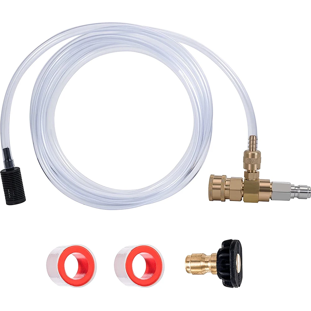 Pressure Washer Soap Sparger Kit PVC 3/8" Quick Connector 4000 PSI Stream Injector Hot Cold Water Pressure Washer Accessories
Pressure Washer Soap Sparger Kit PVC 3/8" Quick Connector 4000 PSI Stream Injector Hot Cold Water Pressure Washer Accessories