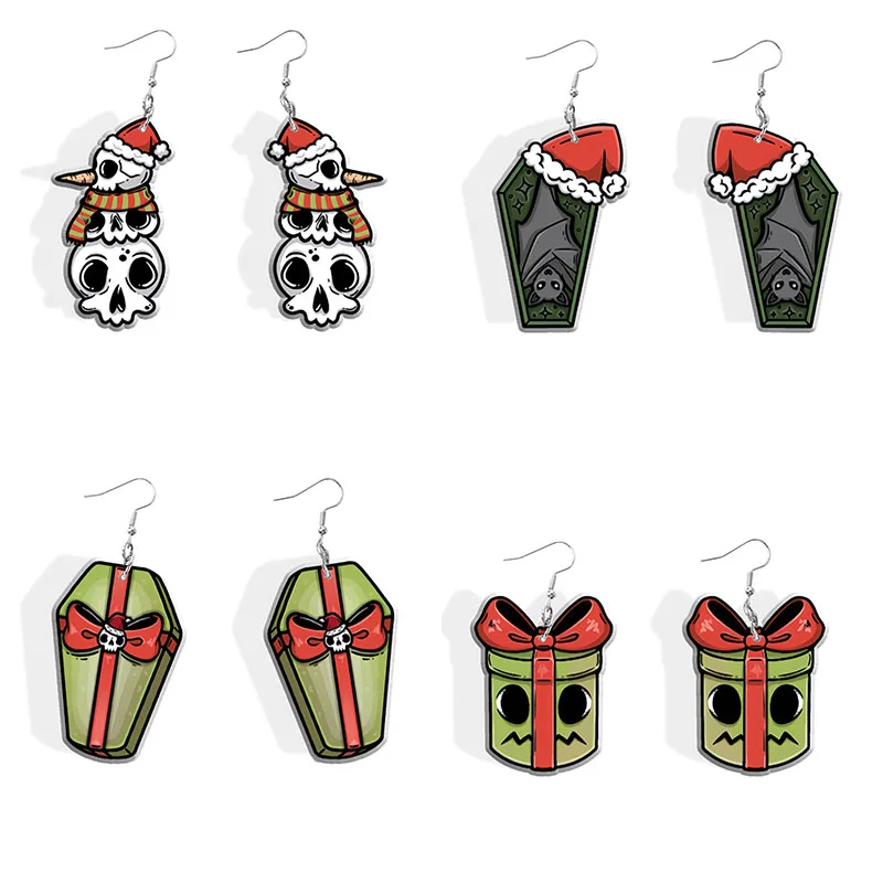 Christmas Skull Acrylic Charm Hook Earrings For Women Piercing Ear Drop Dangle Stainless Steel Jewelry M1222
Christmas Skull Acrylic Charm Hook Earrings For Women Piercing Ear Drop Dangle Stainless Steel Jewelry M1222