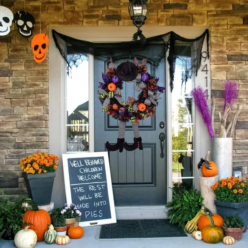 HOT-Halloween Decorations For Home Halloween Wreath Scary Witch Hanging Party Decoration, Home Wall Front Door Hanging Decor
HOT-Halloween Decorations For Home Halloween Wreath Scary Witch Hanging Party Decoration, Home Wall Front Door Hanging Decor