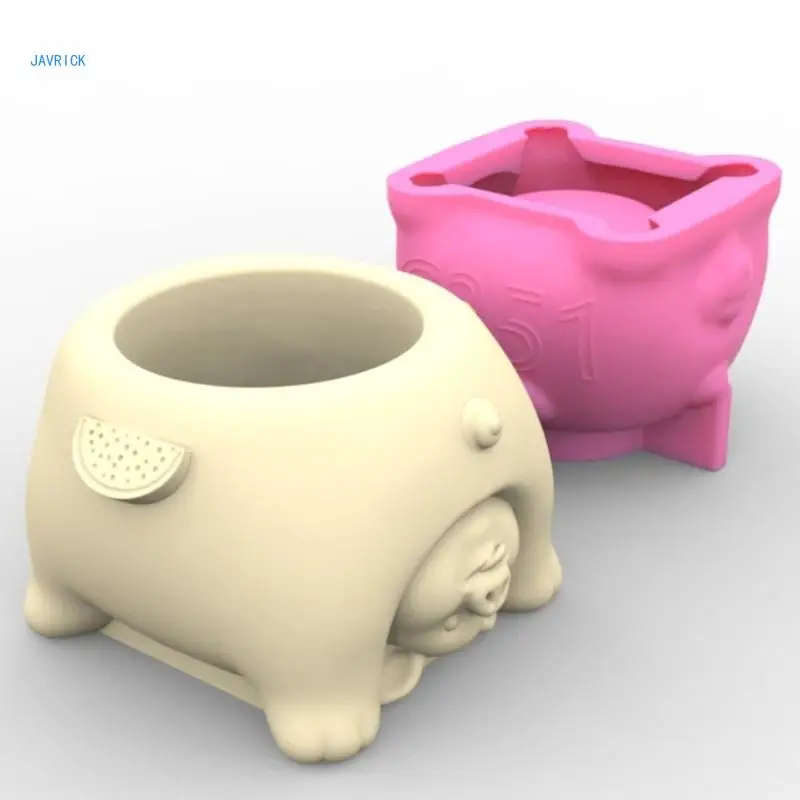 Bear Pig Succulent Planter Resin Mold Pen Holder Resin Cement Molds DIY Art 
Bear Pig Succulent Planter Resin Mold Pen Holder Resin Cement Molds DIY Art