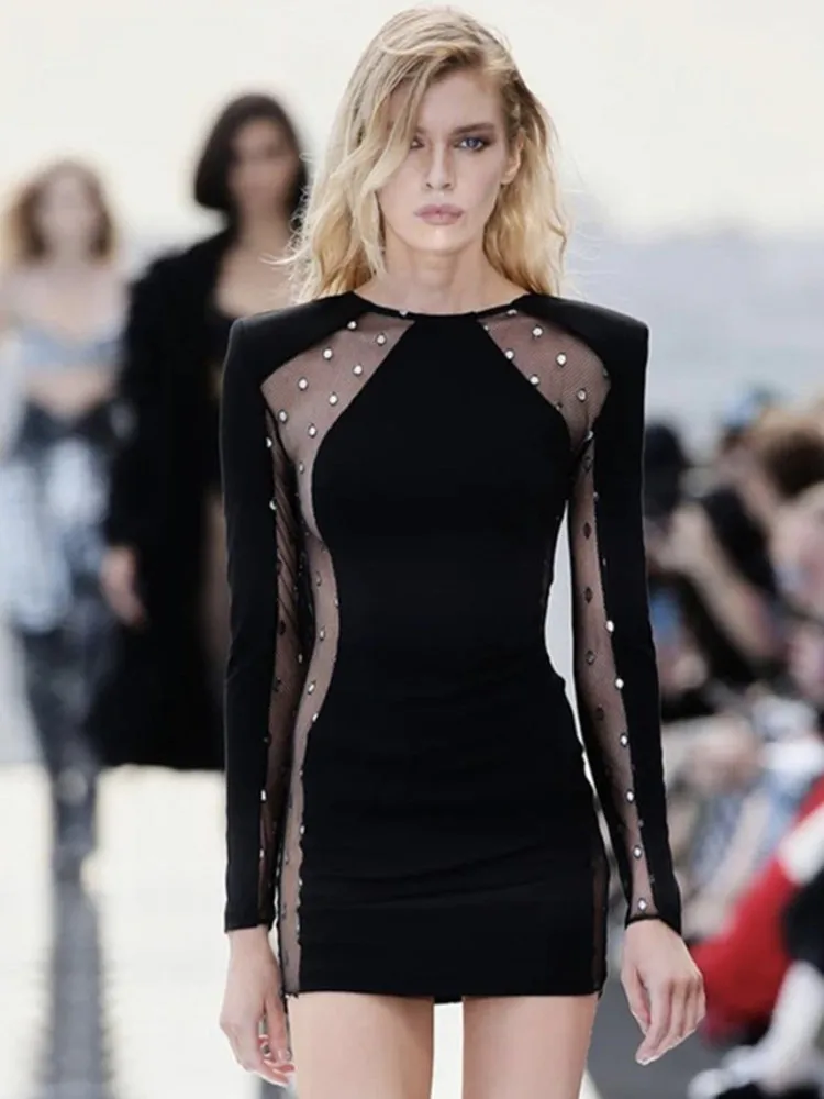 New Women Sexy Fashion Long Sleeve Black Bandage Dress 2022 Elegant Runway Designer Lace Mini Party Dress Vestido
New Women Sexy Fashion Long Sleeve Black Bandage Dress 2022 Elegant Runway Designer Lace Mini Party Dress Vestido