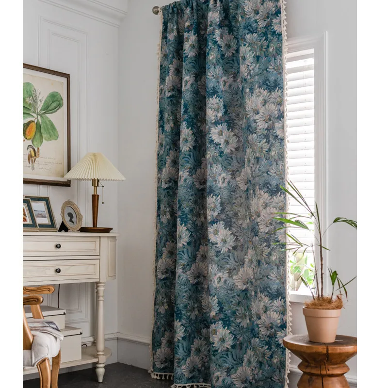 European-style Curtain Jacquard Bedroom Has Hook Curtain Cloth Finished Semi-shading Cotton Linen Free Punching Ticket Curtain
European-style Curtain Jacquard Bedroom Has Hook Curtain Cloth Finished Semi-shading Cotton Linen Free Punching Ticket Curtain