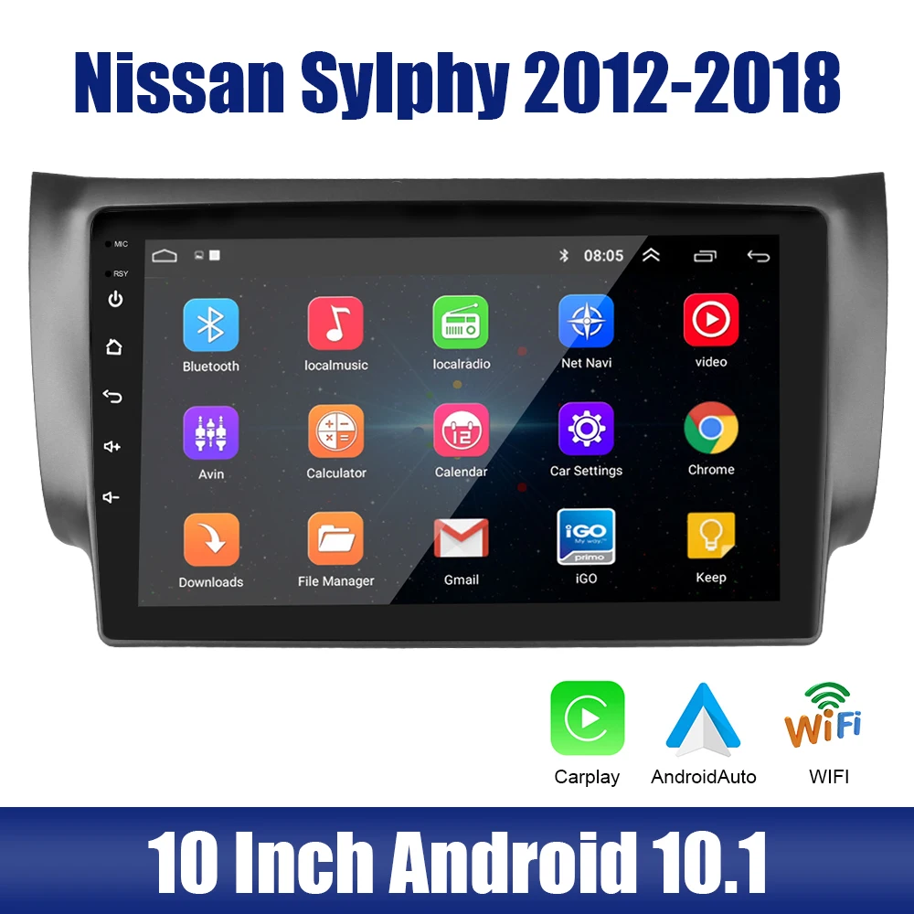 MP5 Player Android 10.1 Car Radio Hands-free 2 Din GPS Bluetooth WiFi Video output 10 Inch For Nissan Sylphy 2012-2018 
MP5 Player Android 10.1 Car Radio Hands-free 2 Din GPS Bluetooth WiFi Video output 10 Inch For Nissan Sylphy 2012-2018