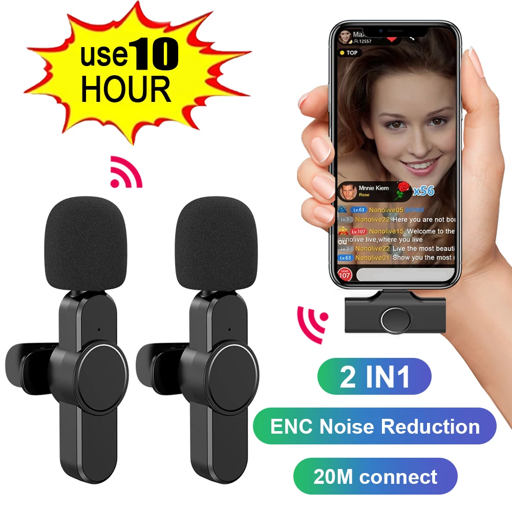 Wireless Lavalier Microphone Broadcast Lapel Microphones Set Short Video Recording Chargeable Handheld Microphone Live Streaming
Wireless Lavalier Microphone Broadcast Lapel Microphones Set Short Video Recording Chargeable Handheld Microphone Live Streaming