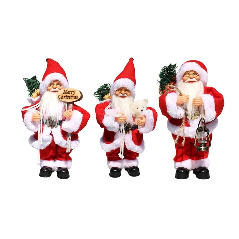 

Электрический музыкальный Санта-Клаус для кукол, украшения, встряхивание, пение, танцы, Рождество, взрослые, украшение для дома