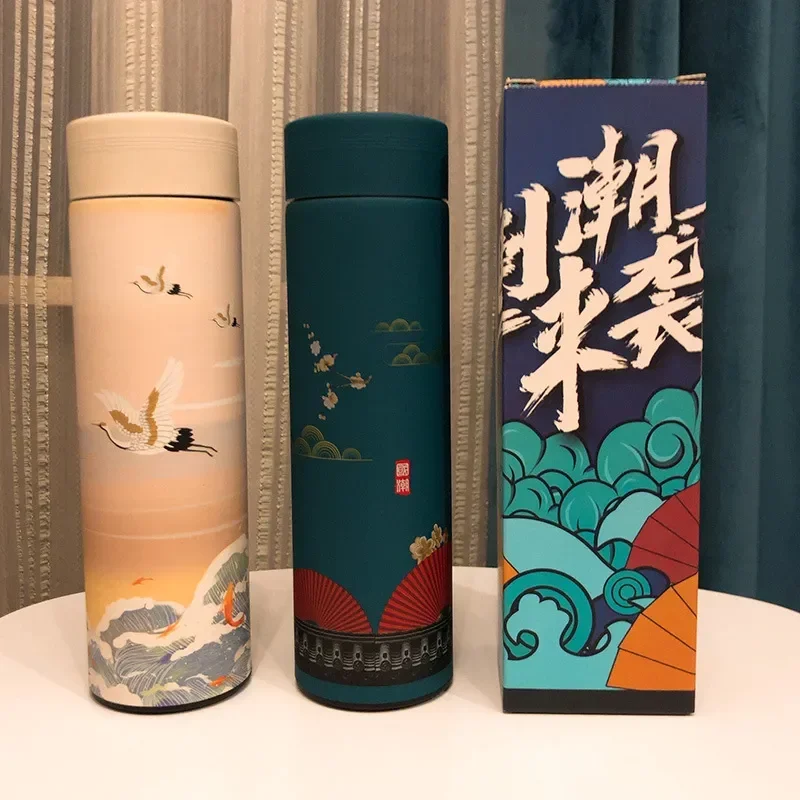 Chinese Classical Style Intelligent Thermos Coffee Bottle LED Touch Display Stainless Steel Thermal Cup Tea Mug Water Bottles
Chinese Classical Style Intelligent Thermos Coffee Bottle LED Touch Display Stainless Steel Thermal Cup Tea Mug Water Bottles