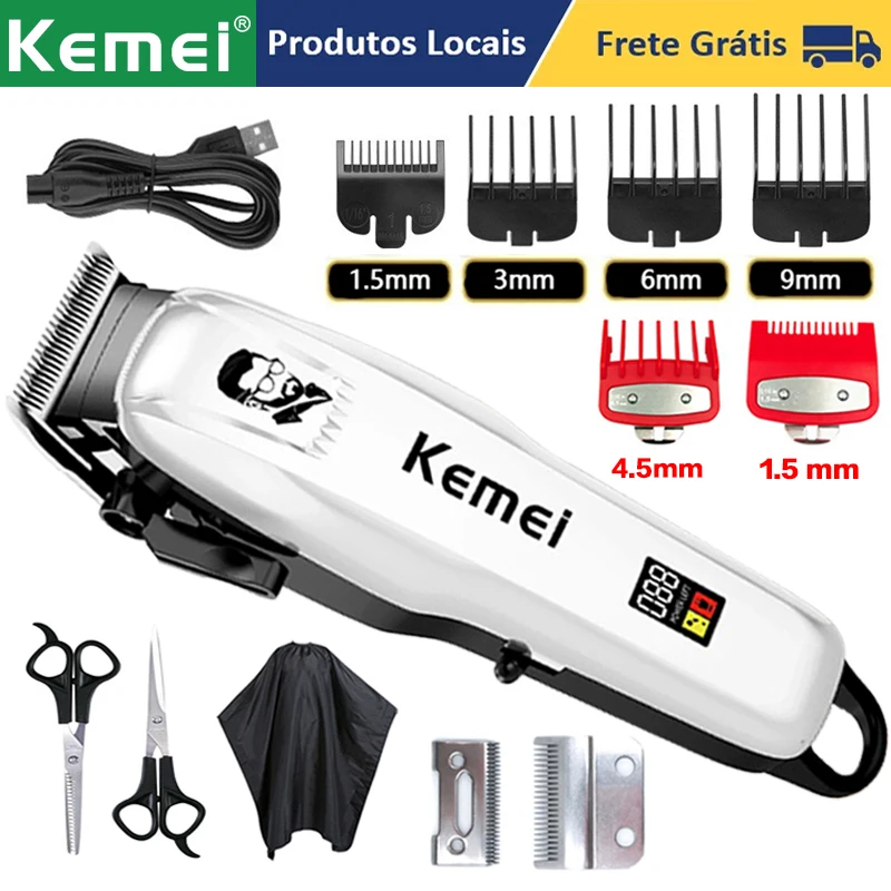 Kemei Hair Trimmer Professional Barber Electric Hair Clipper Cordless Trimmer Hair Clippers for Men USB Rechargeable LCD Display
Kemei Hair Trimmer Professional Barber Electric Hair Clipper Cordless Trimmer Hair Clippers for Men USB Rechargeable LCD Display