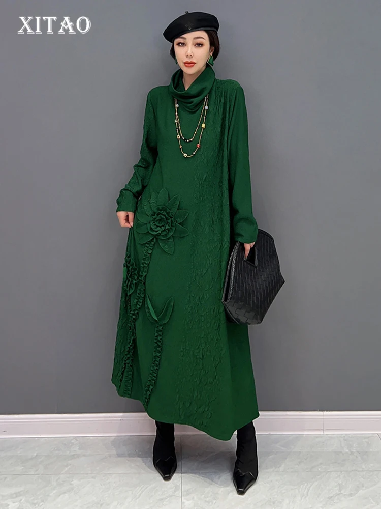 XITAO, вязаное мягкое платье с высоким воротом, элегантный пуловер, Цветочный декор, повседневный стиль, индивидуальное женское платье, зимнее...
XITAO, вязаное мягкое платье с высоким воротом, элегантный пуловер, Цветочный декор, повседневный стиль, индивидуальное женское платье, зимнее...