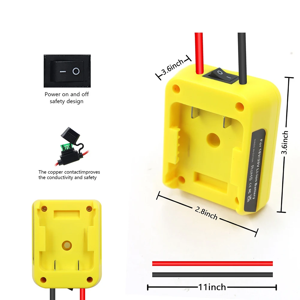 Battery Adapter For De-walt 18V/20V Max Battery Adapter With Fuse To Dock Power Connector DCB205 Power Tool Batteries Parts
Battery Adapter For De-walt 18V/20V Max Battery Adapter With Fuse To Dock Power Connector DCB205 Power Tool Batteries Parts