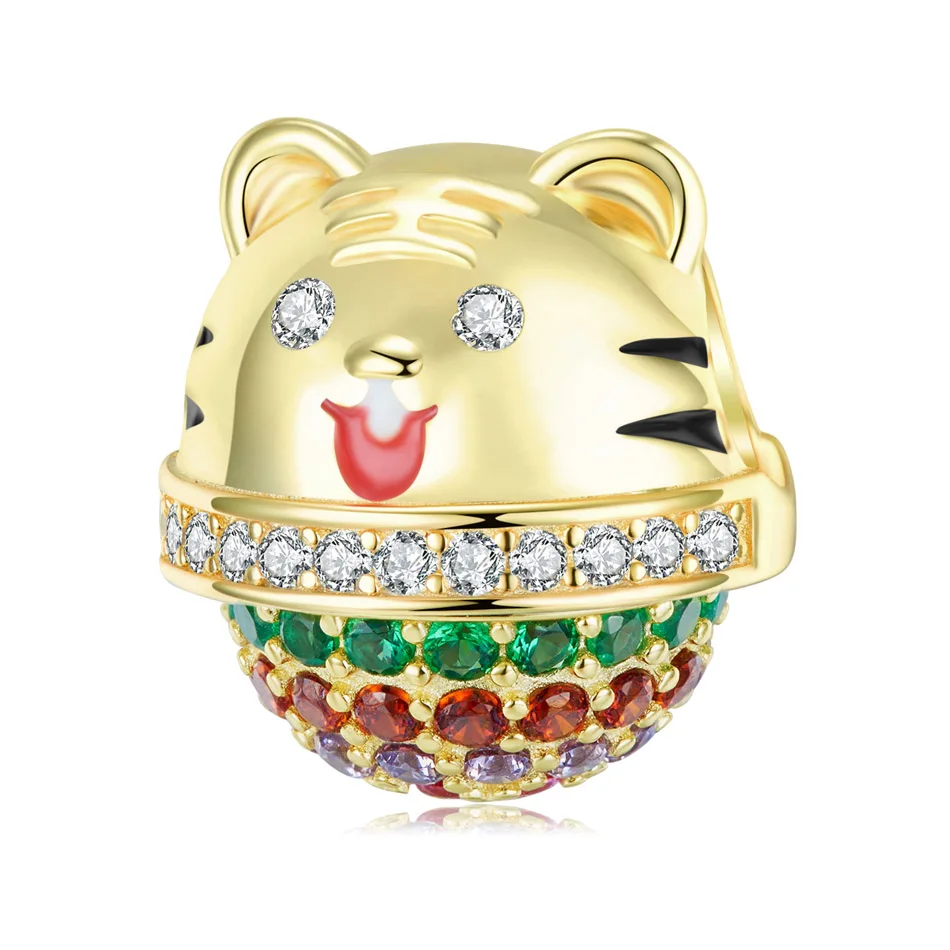 Gold Plated Lucky Tiger Animal Bead fit Women Bracelet Necklace Lady Girl DIY Jewelry Birthday Gift S925 Sterling Silver Charm
Gold Plated Lucky Tiger Animal Bead fit Women Bracelet Necklace Lady Girl DIY Jewelry Birthday Gift S925 Sterling Silver Charm